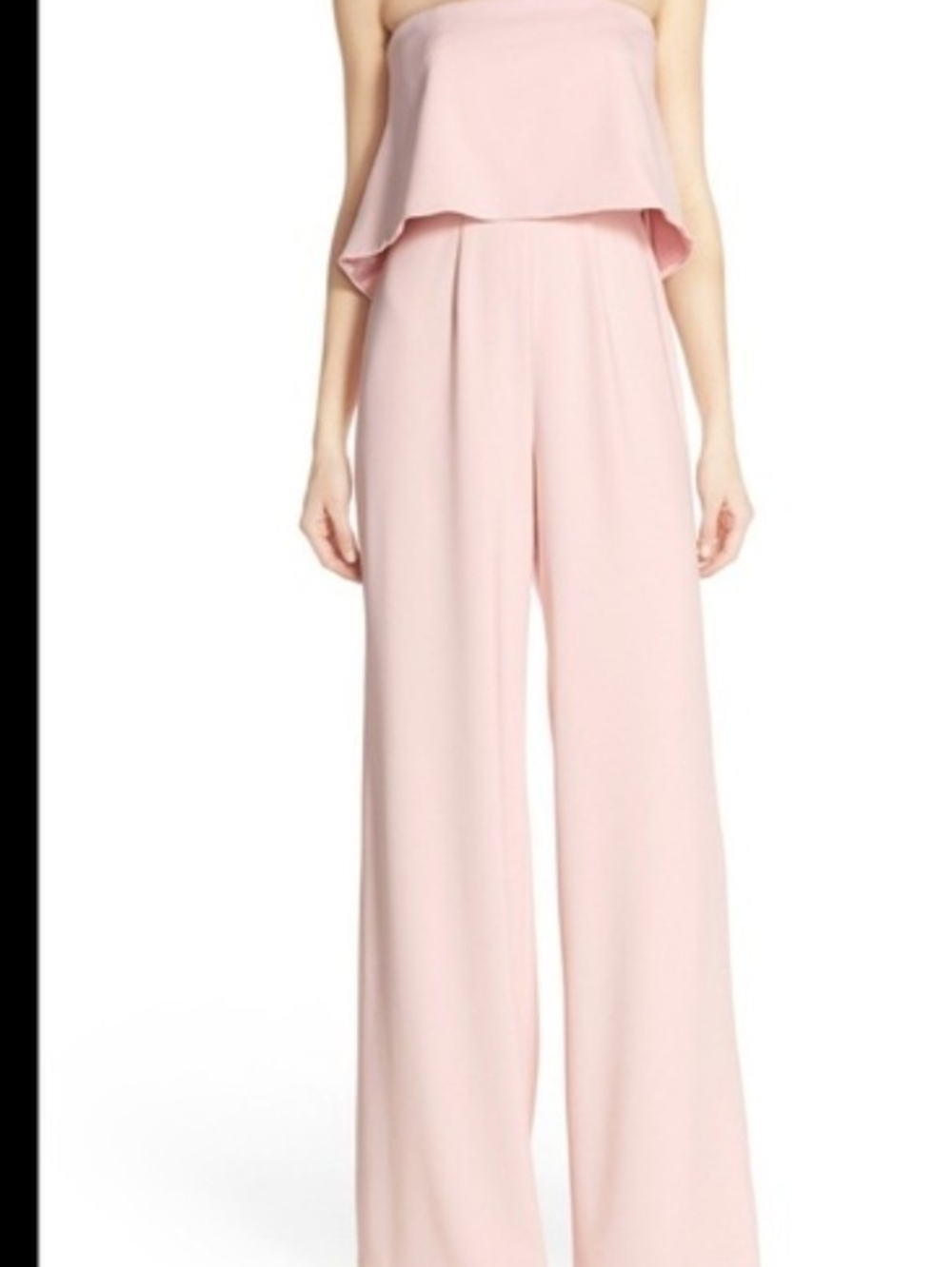 Jay Godfrey Strapless Wide-Leg Jumpsuit - Light Pink